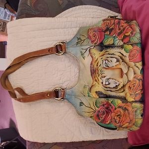 Anuschka "Tiger In Love" Hobo Bag